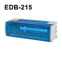 Розподільчий клемний блок EDB-215 500V 2Px15 синій на DIN-рейку 125А