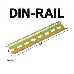 DIN-Рейка 30см монтажна, залізна, товщина 1.2мм