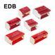 Распределительный клеммный блок EDB-207 500V 2Px7 красный на DIN-рейку 125А