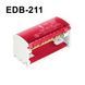Розподільчий клемний блок EDB-211 500V 2Px11 червоний на DIN-рейку 125А
