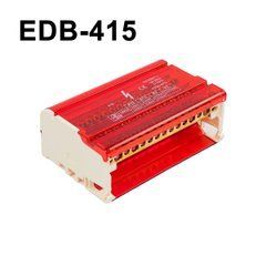 Розподільчий клемний блок EDB-415 500V 4Px15 червоний на DIN-рейку 125А