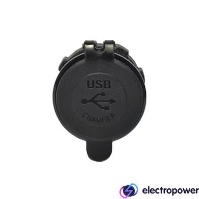Врізний зарядний пристрій 60W з кнопкою 12-24V USB QC3.0 18W + USB Type C PD 30W