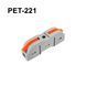 Клема швидкого монтажу PET-221, 2 pin (1-на-1), 32А 250V/600V, 0.08-4.0 мм&sup2;