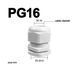 Кабельний ввід PG 16 білий гермоввод IP68 сальник для кабелю