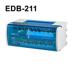Розподільчий клемний блок EDB-211 500V 2Px11 синій на DIN-рейку 125А