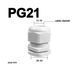 Кабельний ввід PG 21 білий гермоввод IP68 сальник для кабелю