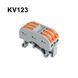 Клемна колодка важільна KV123, 3x3 6 pin, для DIN-рейки 32А 250V/600V, 0.08-4.0 мм&sup2;